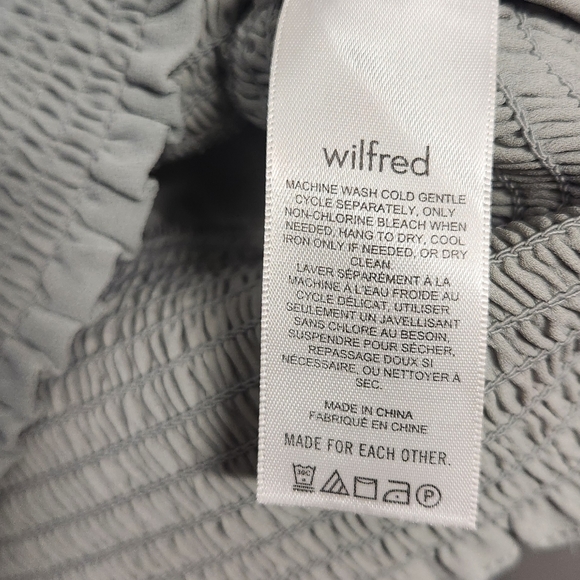 Aritzia Wilfred V Neck Sheer Blouse - Picture 3 of 4